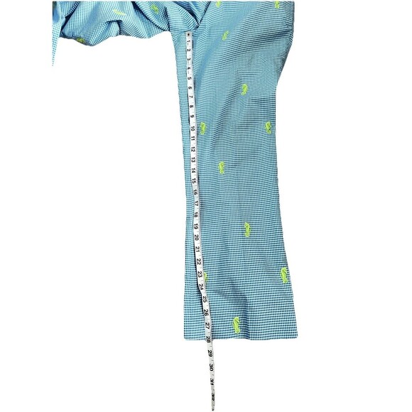 J. Crew Gingham Pants Embroidered Seahorse Women Size 10 Coastal Preppy Nautical - Picture 6 of 9